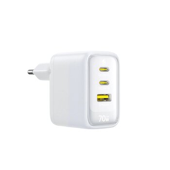 Baseus GaN EnerFill FE22 E0123501 70W szybka ładowarka sieciowa z 2 gniazdami USB-C PD oraz USB Baseus GaN EnerFill FE22 E0123501 70W szybka ładowarka sieciowa z 2 gniazdami USB-C PD oraz USB