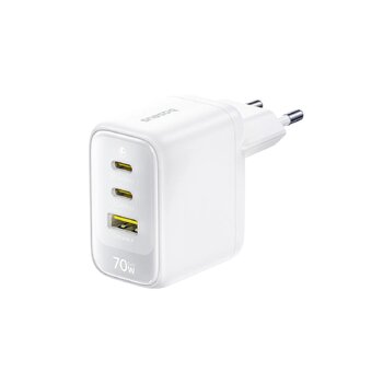 Baseus GaN EnerFill FE22 E0123501 70W szybka ładowarka sieciowa z 2 gniazdami USB-C PD oraz USB Baseus GaN EnerFill FE22 E0123501 70W szybka ładowarka sieciowa z 2 gniazdami USB-C PD oraz USB