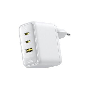 Baseus GaN EnerFill FE22 E0123801 100W szybka ładowarka sieciowa z 2 gniazdami USB-C PD oraz USB