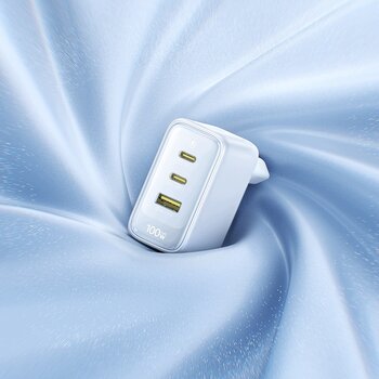 Baseus GaN EnerFill FE22 E0123801 100W szybka ładowarka sieciowa z 2 gniazdami USB-C PD oraz USB