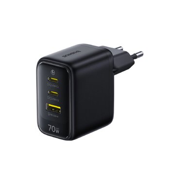 Baseus GaN EnerFill FE22 E0123500 70W szybka ładowarka sieciowa z 2 gniazdami USB-C PD oraz USB