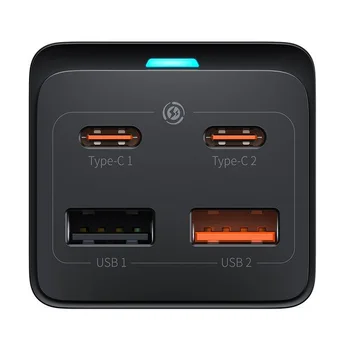 Baseus GaN3 Pro PSZM000901 65W szybka ładowarka sieciowa z 2 gniazdami USB-C PD, 2 gniazdami USB oraz AC
