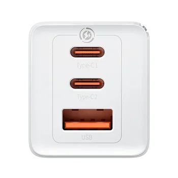 Baseus GaN5 Pro CCGP120202 65W szybka ładowarka sieciowa z 2 gniazdami USB-C PD oraz USB