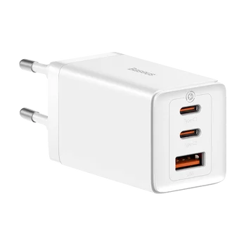 Baseus GaN5 Pro CCGP120202 65W szybka ładowarka sieciowa z 2 gniazdami USB-C PD oraz USB