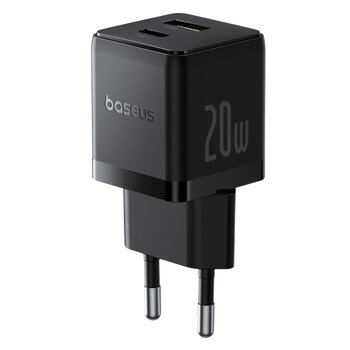 Baseus Palm P10111608113-00 20W szybka ładowarka sieciowa z gniazdem USB + USB-C PD 3.0 Baseus Palm P10111608113-00 20W szybka ładowarka sieciowa z gniazdem USB + USB-C PD 3.0