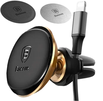 Baseus samochodowy uchwyt magnetyczny na telefon do kratki C40141201G13-00 złoty