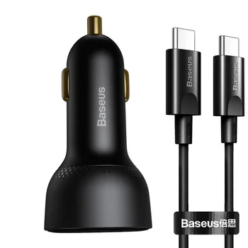 Baseus TZCCZX-01 100W szybka ładowarka samochodowa z gniazdem USB QC3.0 oraz USB-C PD 3.0 PPS