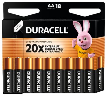 bateria alkaliczna Duracell Basic LR6 AA (blister) - 18 sztuk