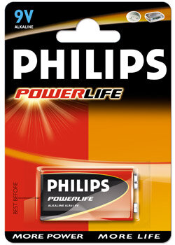 bateria alkaliczna Philips PowerLife 6LR61 9V (blister)