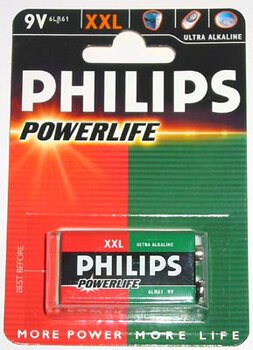 bateria alkaliczna Philips PowerLife 6LR61 9V (blister)