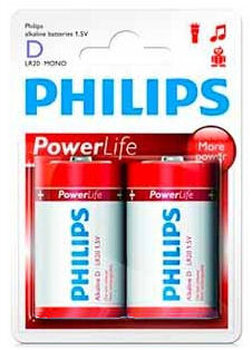 bateria alkaliczna Philips PowerLife LR20 D (blister)