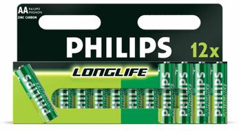 bateria cynkowo-węglowa Philips LongLife R6 AA (blister)