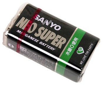bateria cynkowo-węglowa Sanyo Neo Super 6F22 9V (taca)