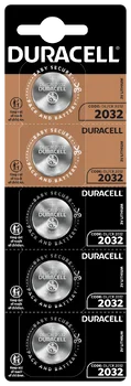 lithiové mini baterie Duracell CR2032 DL2032 ECR2032 5BL HSDC 5 kusů
