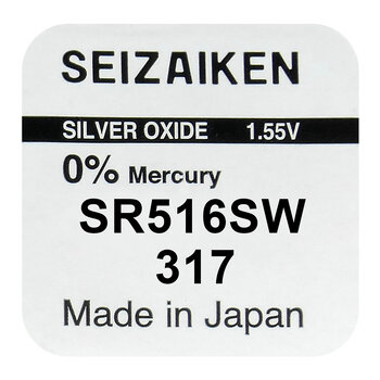 bateria srebrowa mini Seizaiken / SEIKO 317 / SR516SW / SR62