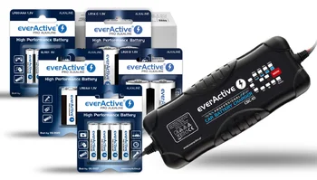 Baterie alkaliczne everActive Pro Alkaline 384szt LR6, 192szt LR03, 20szt 6LR61, 24szt LR14, 24szt LR20 + CBC-10