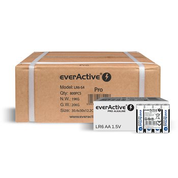 Baterie alkaliczne everActive Pro LR6 / AA (opakowanie zbiorcze) - 800 sztuk