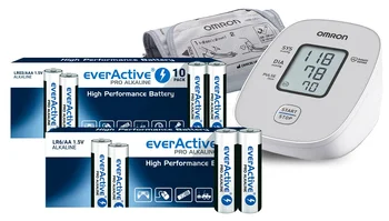 Baterie everActive Pro Alkaline 700szt LR6 / AA, 700szt LR03 / AAA  + Ciśnieniomierz Omron M2 Basic
