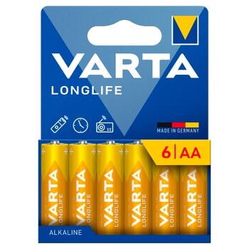 Baterie Varta Longlife LR6/AA 4106 (kartonik) - 6 sztuk Baterie Varta Longlife LR6/AA 4106 (kartonik) - 6 sztuk