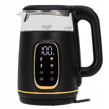 Czajnik Adler 2200W 1,7L z reg temp AD1305BG czarno-złoty