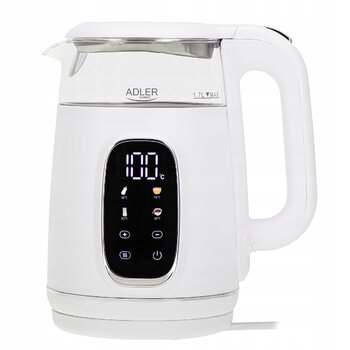 Czajnik Adler 2200W 1,7L z reg temp AD1305WS biało-srebrny
