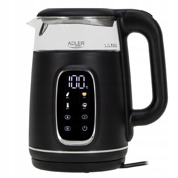 Czajnik Adler 2200W 1,7L z reg temp AD1305BS czarno-srebrny