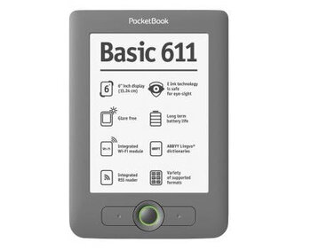 Czytnik e-Book PocketBook Basic 611 Wi-Fi E-ink 6"
