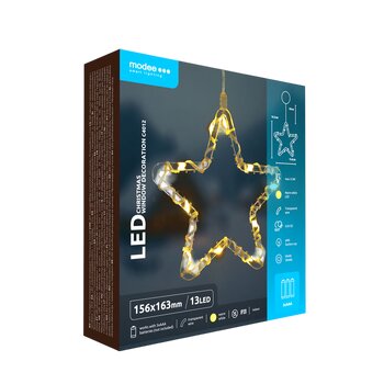 Dekoracja gwiazda BAT modee 16x16cm WARM 13LED ML-C4012 Dekoracja gwiazda BAT modee 16x16cm WARM 13LED ML-C4012