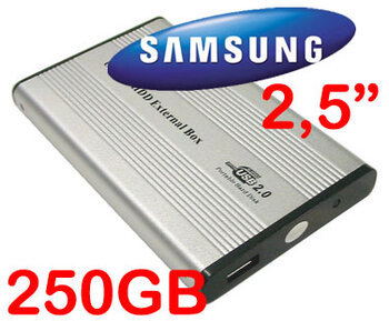 Dysk zewnętrzny USB 2,5" Samsung 250GB + obudowa AK88a
