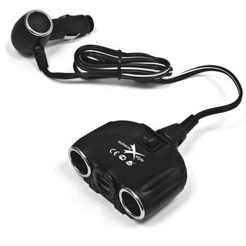 Ekskluzywny rozgałęziacz zapalniczki samochodowej - eXtreme 3 gniazda + 2 porty USB