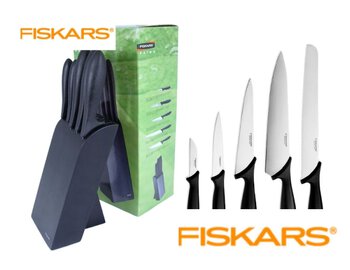 Fiskars Primo 717598 zestaw 5 noży w bloku