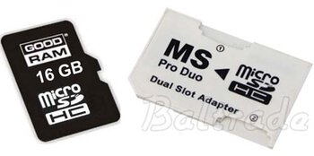 Goodram microSDHC 16GB + adapter Memory Stick PRO Duo