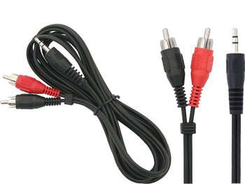 kabel mały jack 3,5mm - 2x RCA (cinch) 2,5m