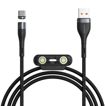 Kabel przewód 3w1 USB - USB-C, Lightning, micro USB magnetyczny 100cm Baseus Zinc CA1T3-BG1 Quick Charge do 5A