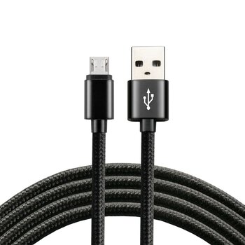 Kabel przewód pleciony USB - micro USB everActive CBB-0.3MB 30cm z obsługą szybkiego ładowania do 2,4A czarny