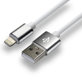 Kabel przewód silikonowy USB - Lightning / iPhone everActive CBS-1IW 100cm z obsługą szybkiego ładowania do 2,4A biały