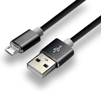 Kabel przewód silikonowy USB - micro USB everActive CBS-1.5MB 150cm z obsługą szybkiego ładowania do 2,4A czarny