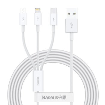Kabel przewód USB 3w1 - USB-C, Lightning, micro USB 150cm Baseus CAMLTYS-02 do 3,5A