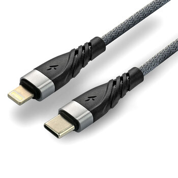 Kabel przewód USB-C - Apple Lightning 100cm everActive CBB-1CIG do szybkiego ładowania Power Delivery 20W