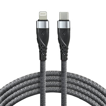 Kabel przewód USB-C - Apple Lightning 100cm everActive CBB-1CIG do szybkiego ładowania Power Delivery 20W