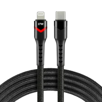 Kabel przewód USB-C - Apple Lightning RGB LED 100cm everActive CBB-1CIR do szybkiego ładowania Power Delivery 27W
