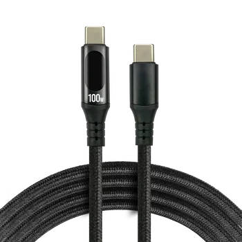 Kabel przewód USB-C PD E-Marker LCD 100cm everActive CBB-1PD5L Power Delivery 3.0 5A/20V 100W
