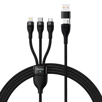 Kabel przewód USB, USB-C 3w1 - USB-C, micro USB, Lightning 120cm Baseus CASS030101