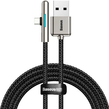 Kabel przewód USB - USB-C / Typ-C kątowy 200cm Baseus Iridescent CAT7C-C01 Super Quick Charge 40W 4A szybkie ładowanie