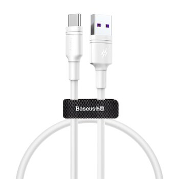 Kabel przewód USB - USB-C / Typ-C 100cm Baseus Double Ring CATSH-B02 Super Quick Charge 5A z obsługą szybkiego ładowania