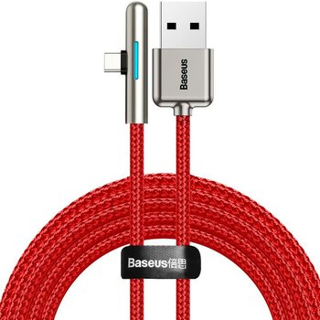 Kabel przewód USB - USB-C / Typ-C kątowy 200cm Baseus Iridescent CAT7C-C09 Super Quick Charge 40W 4A szybkie ładowanie