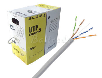Kabel sieciowy 305m UTP Cat5 skrętka drut 8X 24AWG
