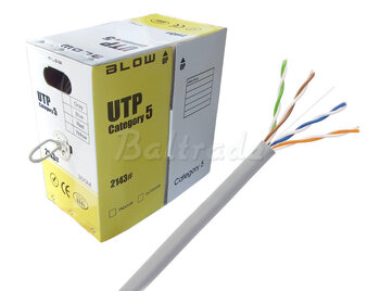 Kabel sieciowy na metry UTP Cat5 skrętka drut 8X 24AWG