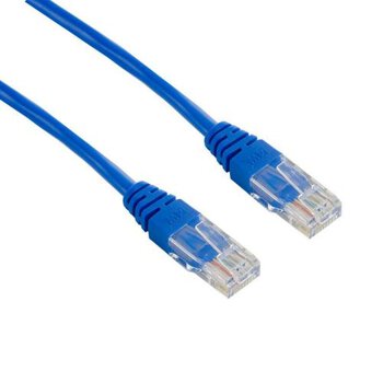 Kabel sieciowy UTP Patchcord RJ45 kat. 5e skrętka 1m niebieski