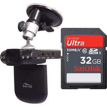 Kamera samochodowa DVR Media-Tech U-DRIVE MT4036 + SDHC Sandisk Ultra 32GB